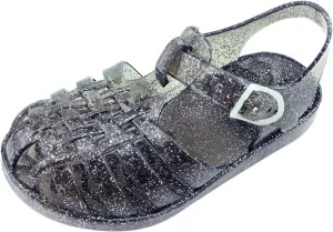 Baby Toddler Slip On Shoes Kids Boys Girls Cute Sandals Fruit Jelly Hollow Out Non-slip Soft Sole Beach Sandal Shoe L-461 Black 8.5