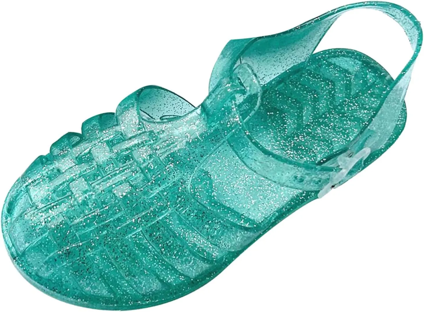 Baby Toddler Slip On Shoes Kids Boys Girls Cute Sandals Fruit Jelly Hollow Out Non-slip Soft Sole Beach Sandal Shoe L-461 Green 1.5