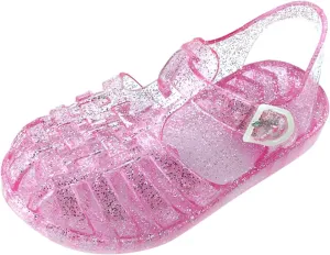 Baby Toddler Slip On Shoes Kids Boys Girls Cute Sandals Fruit Jelly Hollow Out Non-Slip Soft Sole Beach Sandal Shoe L-461 Pink 13.5