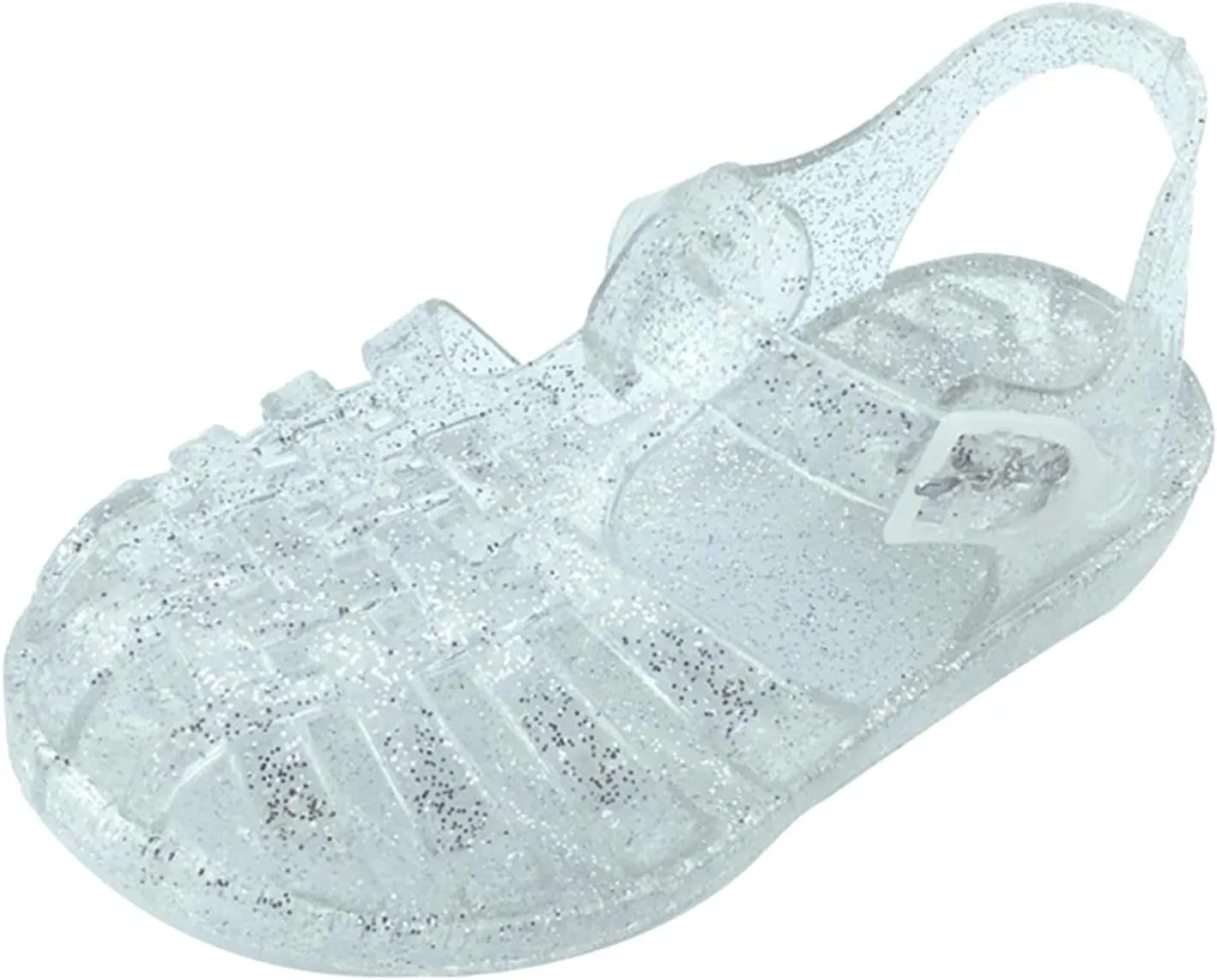 Baby Toddler Slip On Shoes Kids Boys Girls Cute Sandals Fruit Jelly Hollow Out Non-slip Soft Sole Beach Sandal Shoe L-461 White 8.5