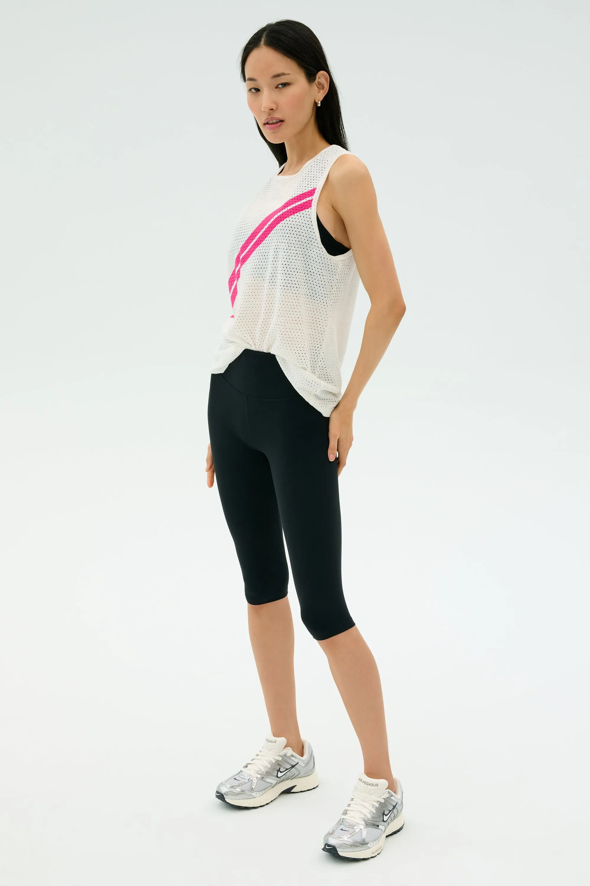 Bandit Mesh Tank - White/Berry