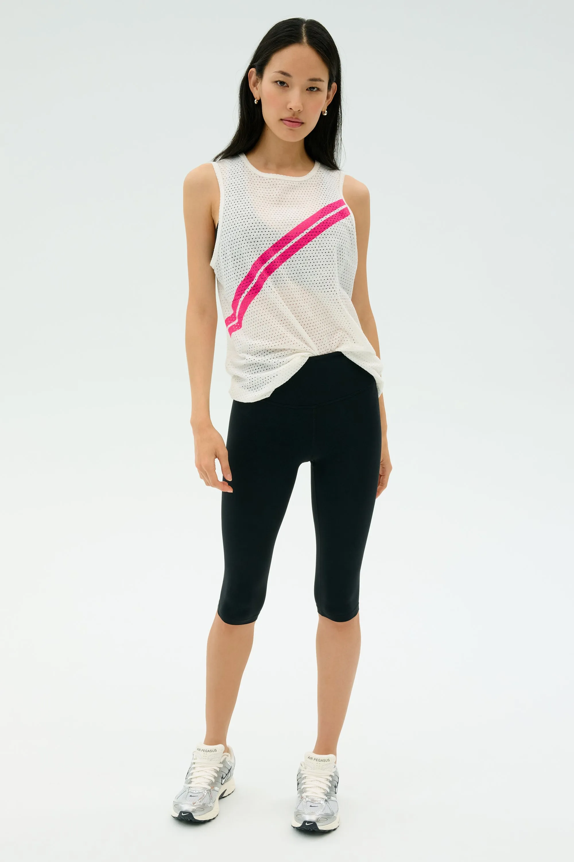 Bandit Mesh Tank - White/Berry