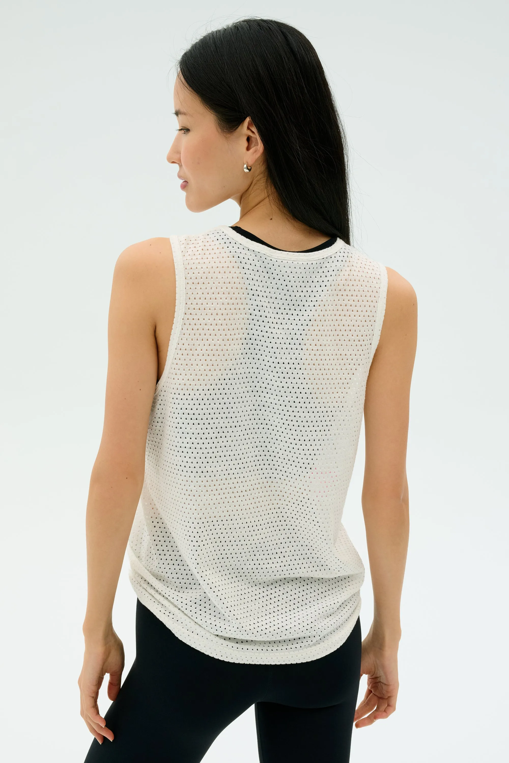 Bandit Mesh Tank - White/Berry