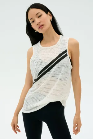 Bandit Mesh Tank - White/Black