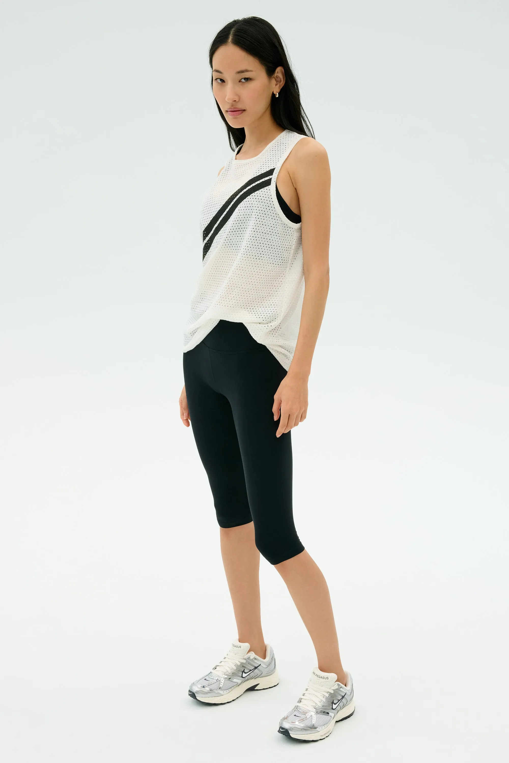 Bandit Mesh Tank - White/Black