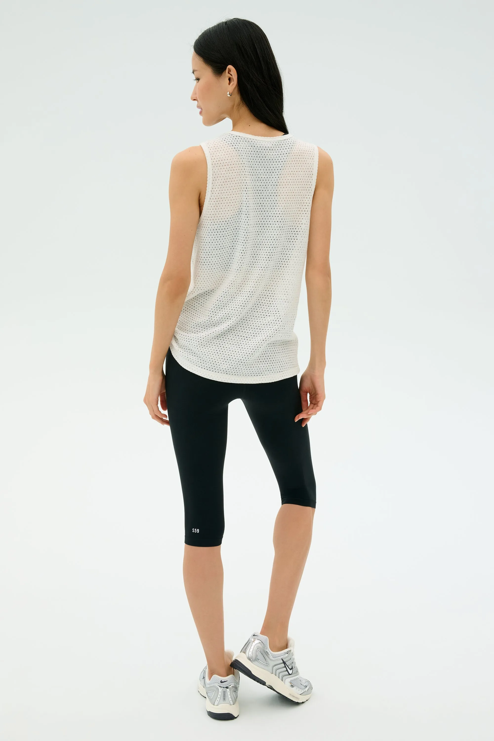 Bandit Mesh Tank - White/Black