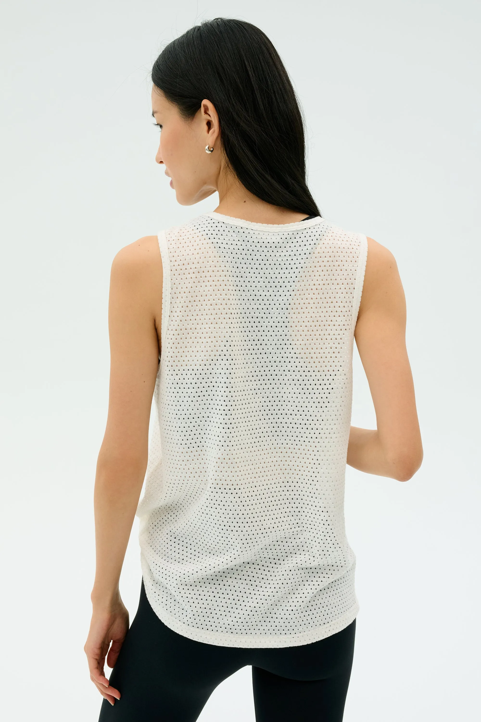Bandit Mesh Tank - White/Black
