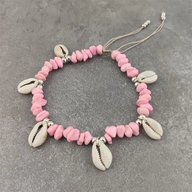 Bohemian Shell Beads Stone Anklets For Women