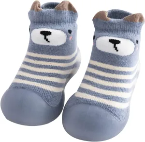Boy Slippers Sports Kids Toddler Baby Boys Girls Solid Warm Knit Soft Sole Rubber Shoes Sock Slipper Boys Slippers Pug