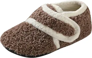 Boys Girls House Slippers Kids Warm Home Shoes Soft Plush Home Indoor Shoes Anti-Slip Booties Non-Slip Plush Slippers