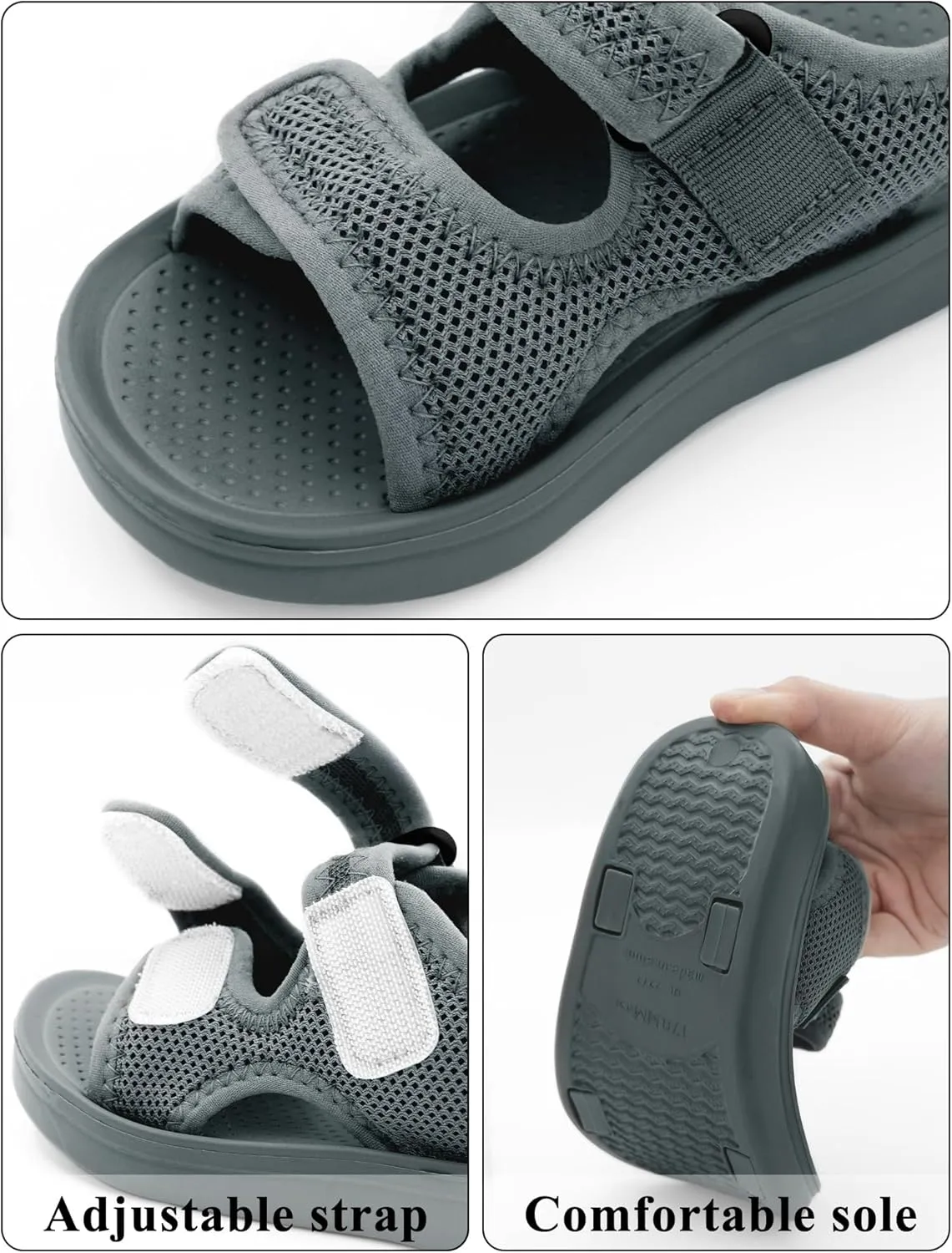 Boys Girls Summer Sandals Double Adjustable Strap Non-Slip Shoes Fashion Open Toe Footwear