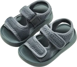 Boys Girls Summer Sandals Double Adjustable Strap Non-Slip Shoes Fashion Open Toe Footwear
