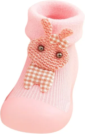 Boys Slip on Shoe Kids Toddler Baby Boys Girls Solid Warm Knit Soft Sole Rubber Shoes Socks Slipper Stocking Infant Wrestling Shoes