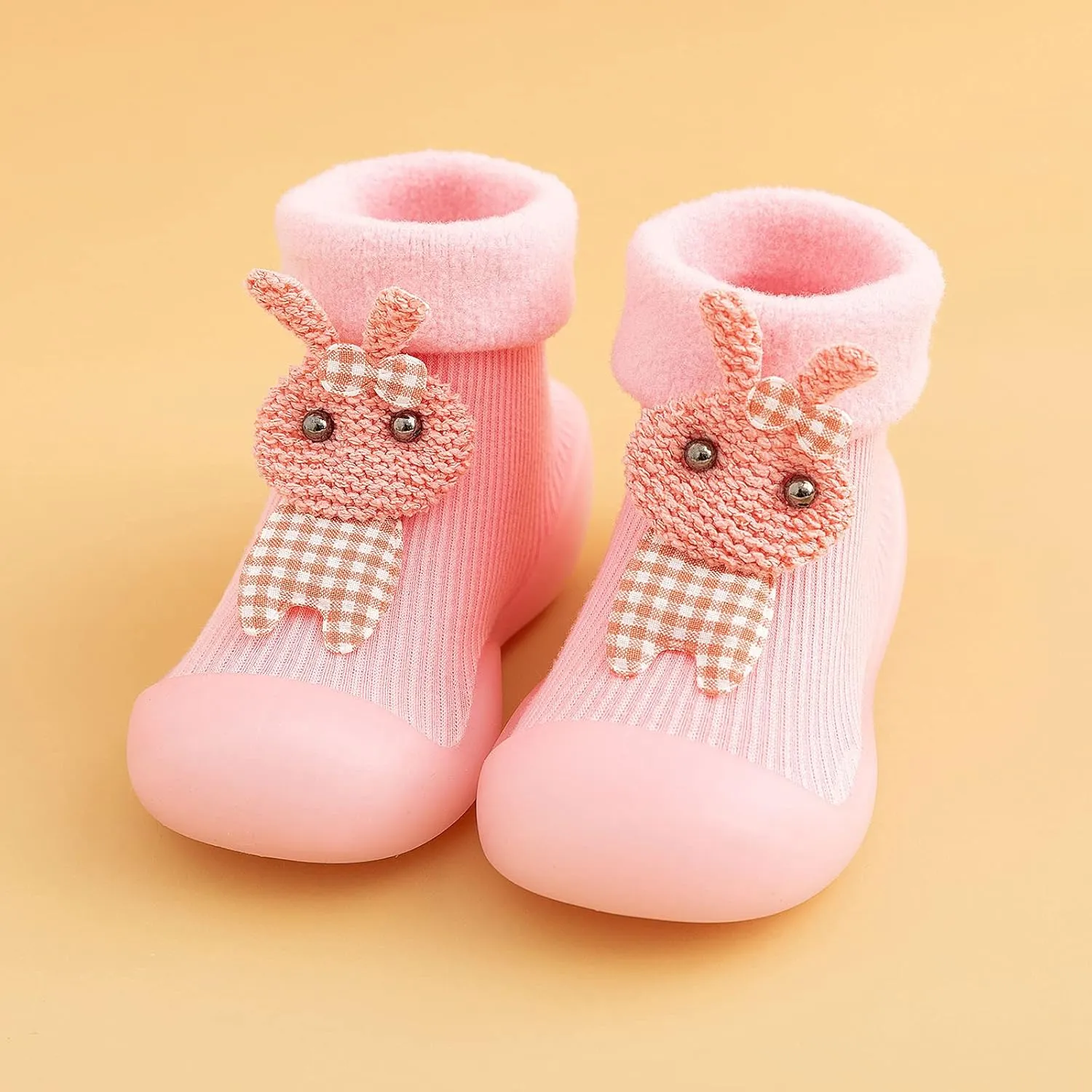 Boys Slip on Shoe Kids Toddler Baby Boys Girls Solid Warm Knit Soft Sole Rubber Shoes Socks Slipper Stocking Infant Wrestling Shoes