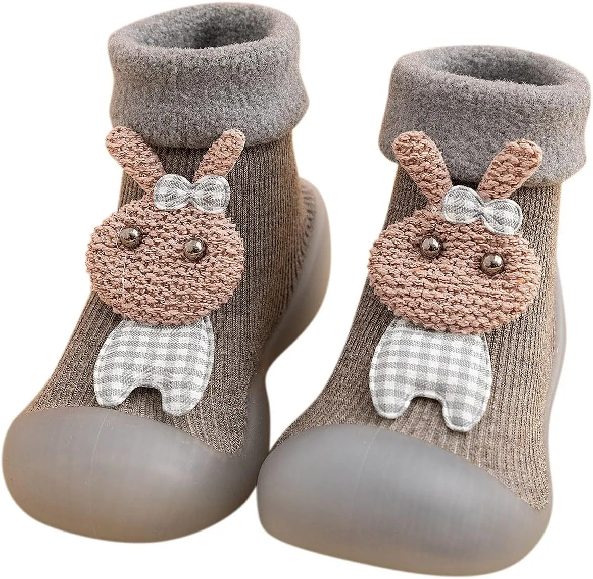 Boys Slip on Shoe Kids Toddler Baby Boys Girls Solid Warm Knit Soft Sole Rubber Shoes Socks Slipper Stocking Infant Wrestling Shoes