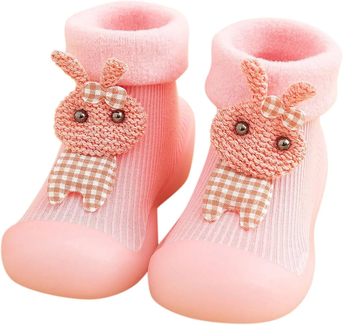 Boys Slip on Shoe Kids Toddler Baby Boys Girls Solid Warm Knit Soft Sole Rubber Shoes Socks Slipper Stocking Infant Wrestling Shoes