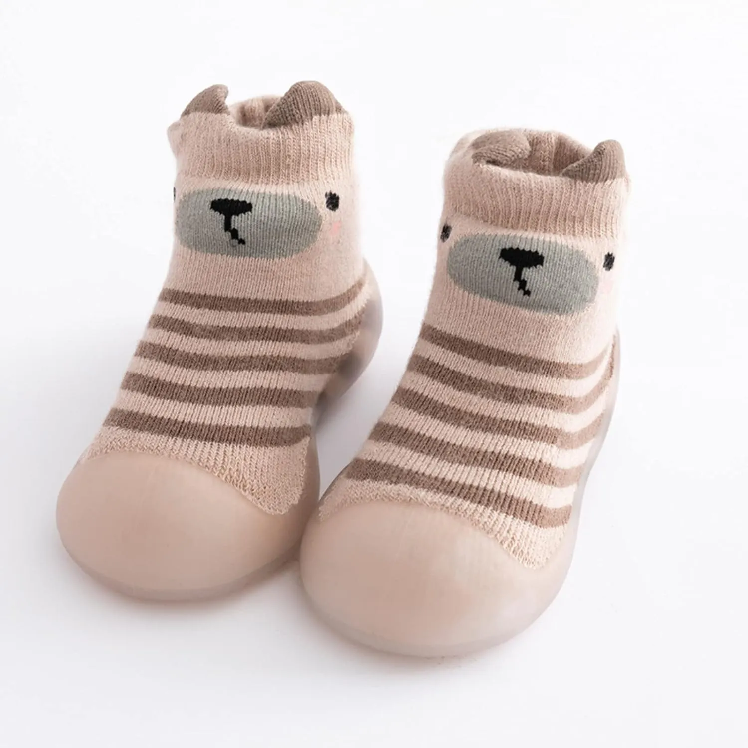 Boys Slippers Size 6 Big Boys Kids Toddler Baby Boys Girls Solid Warm Knit Soft Sole Rubber Shoe Toddler Home Slippers