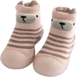 Boys Slippers Size 6 Big Boys Kids Toddler Baby Boys Girls Solid Warm Knit Soft Sole Rubber Shoe Toddler Home Slippers