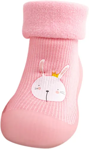 Cat And Girls Sandals Baby Sole Soft Girls Stocking Shoes Boys Toddler Solid Socks Slipper Rubber Warm Kids Knit Baby Shoes Baby Sneakers 12 Months