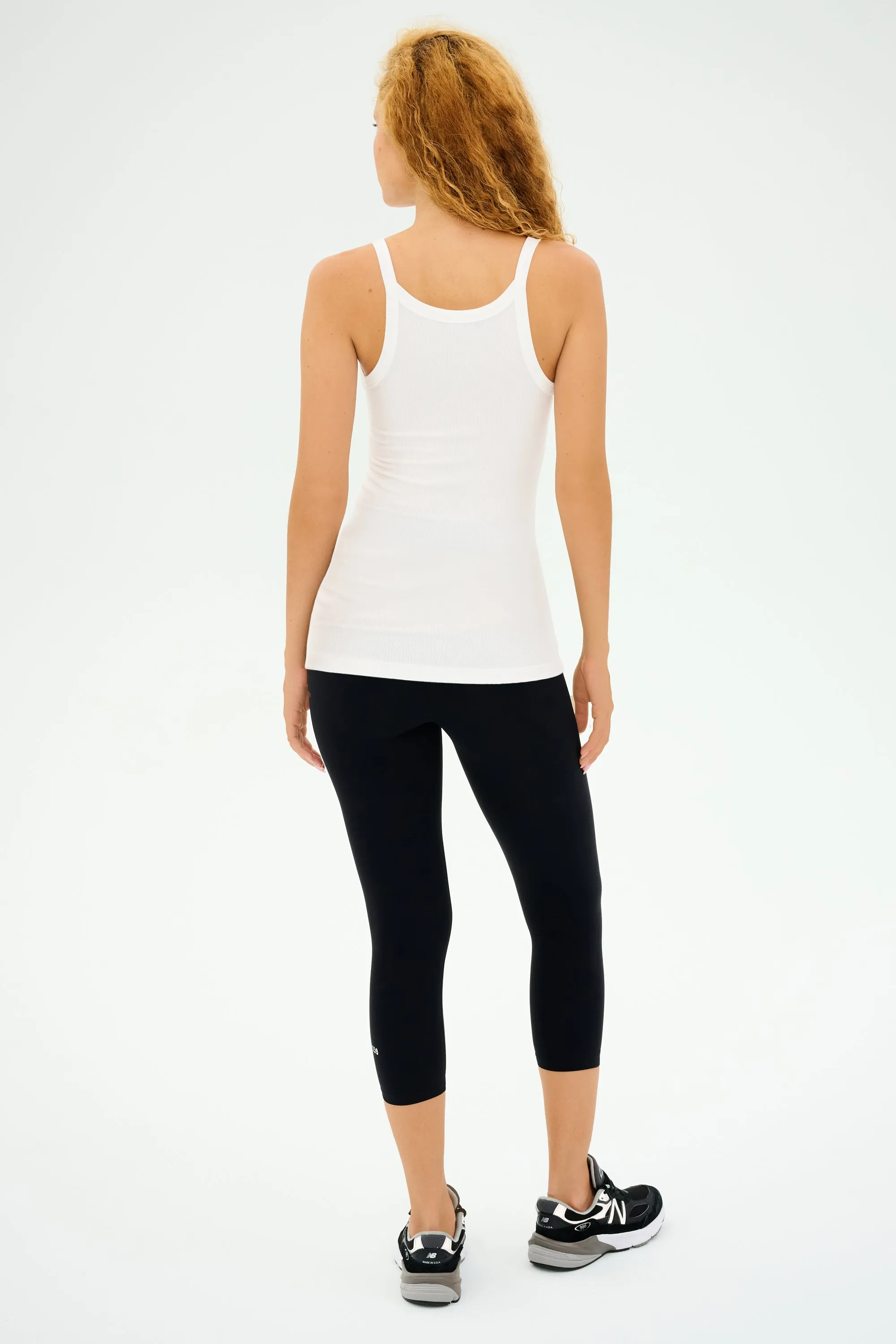 Charlie Rib Tank - White