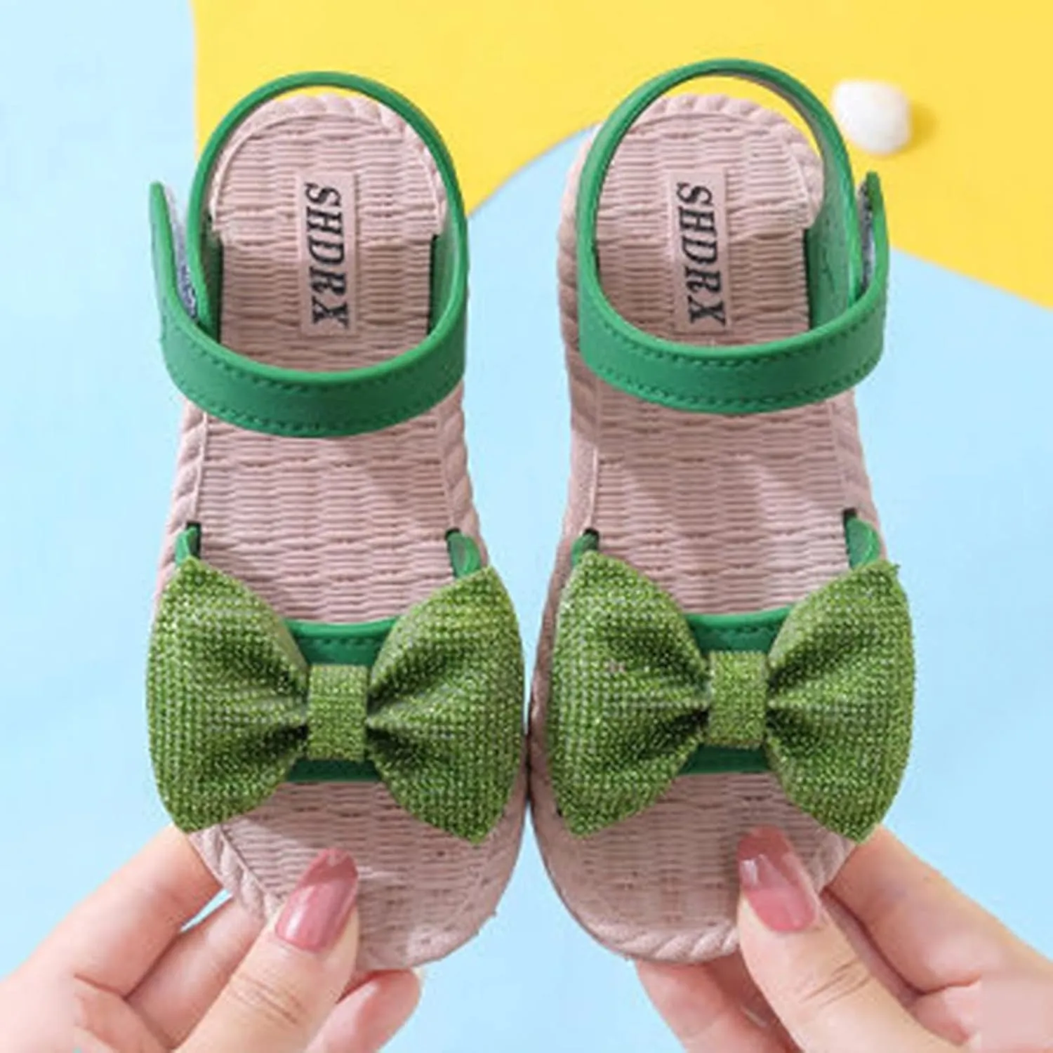 Cheer Sliders Toddler Kids Infant Girls Soild Bowknot Princress Shoes Soft Sole Baby Girl Shoes And Sandals