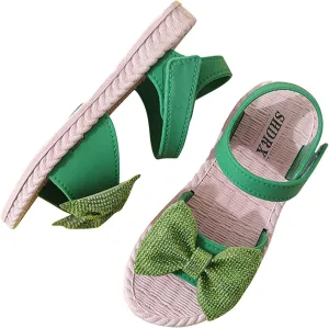 Cheer Sliders Toddler Kids Infant Girls Soild Bowknot Princress Shoes Soft Sole Baby Girl Shoes And Sandals