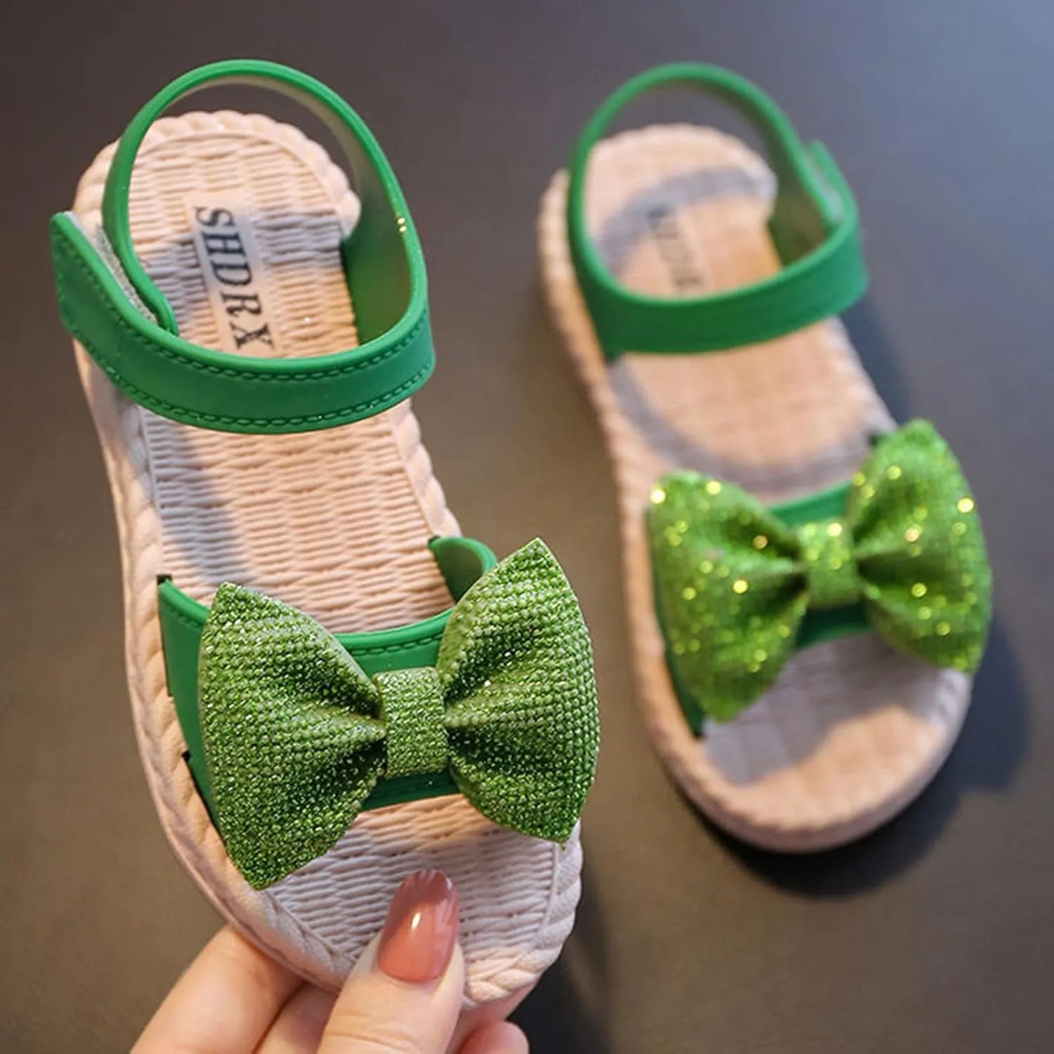 Cheer Sliders Toddler Kids Infant Girls Soild Bowknot Princress Shoes Soft Sole Baby Girl Shoes And Sandals
