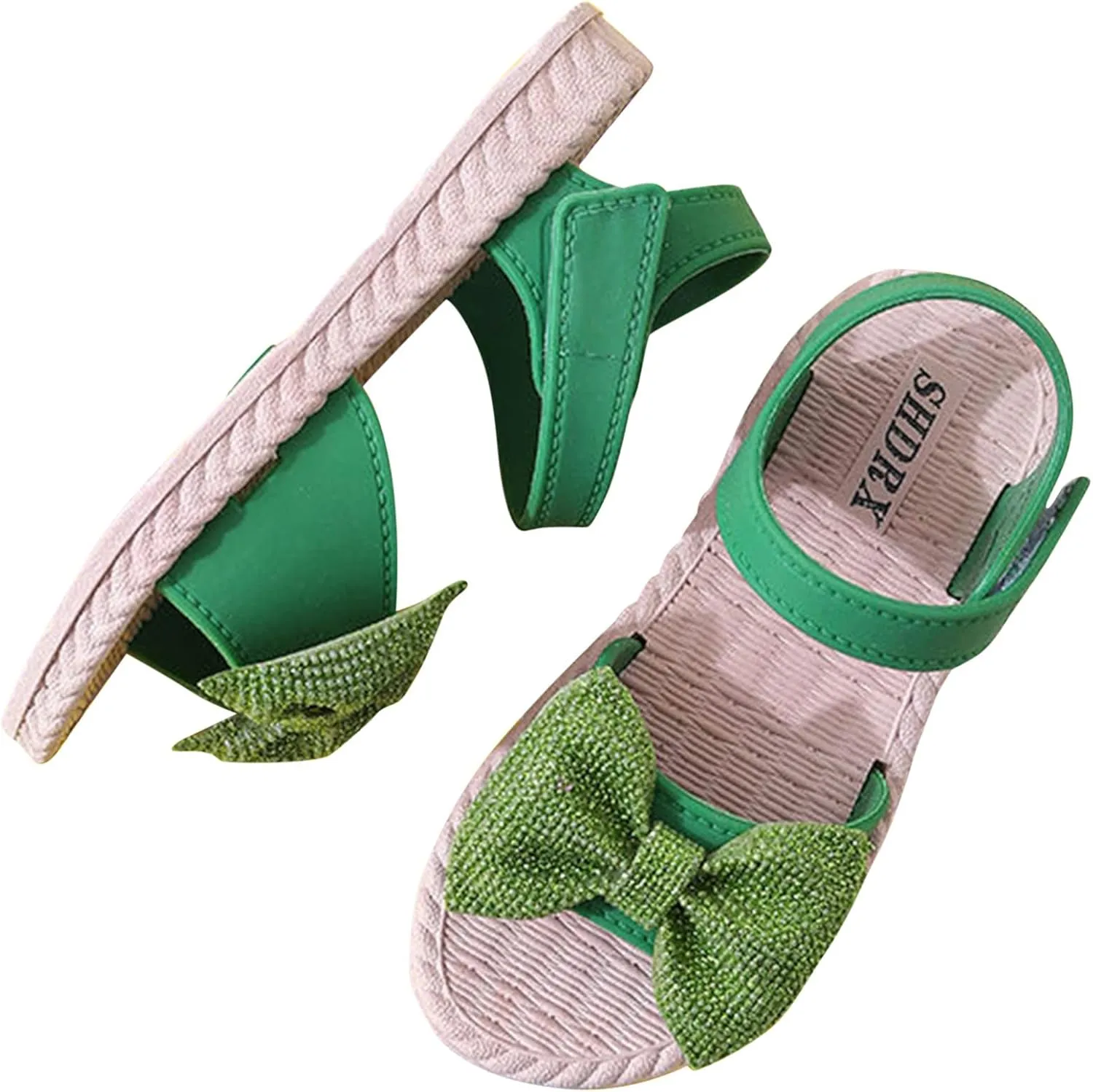 Cheer Sliders Toddler Kids Infant Girls Soild Bowknot Princress Shoes Soft Sole Baby Girl Shoes And Sandals