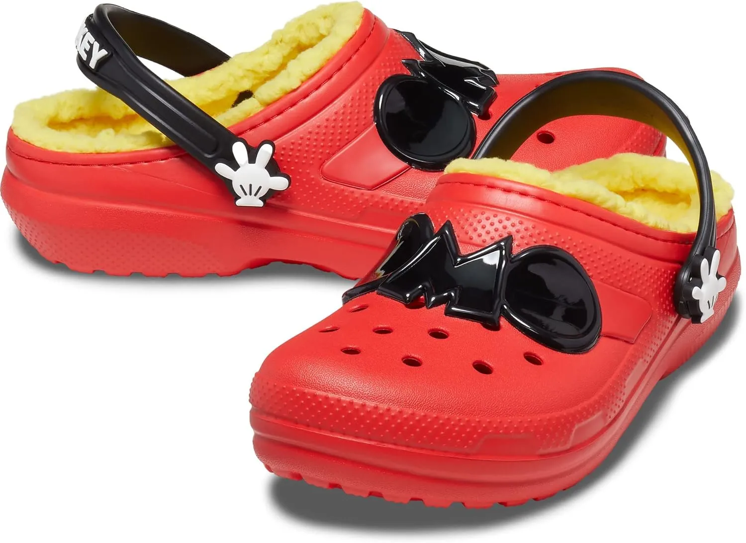 Crocs Unisex-Child Classic Lined Disney Clogs, Mickey and Minnie Mouse Shoes and Slippers