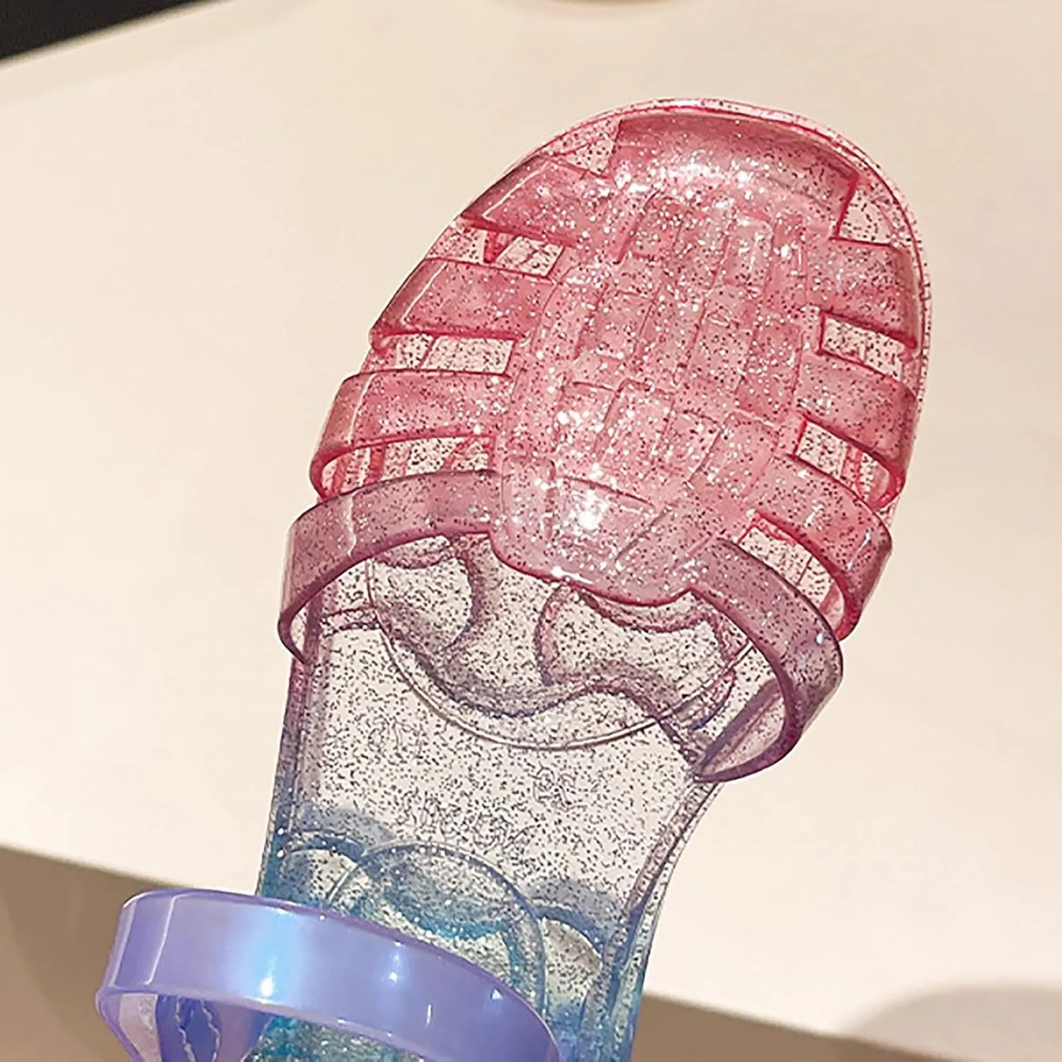 Crystal Jelly Shoes Glitter Butterfly Children Sandals Summer Baby Shoes Rome Girls Little Girls Sandals