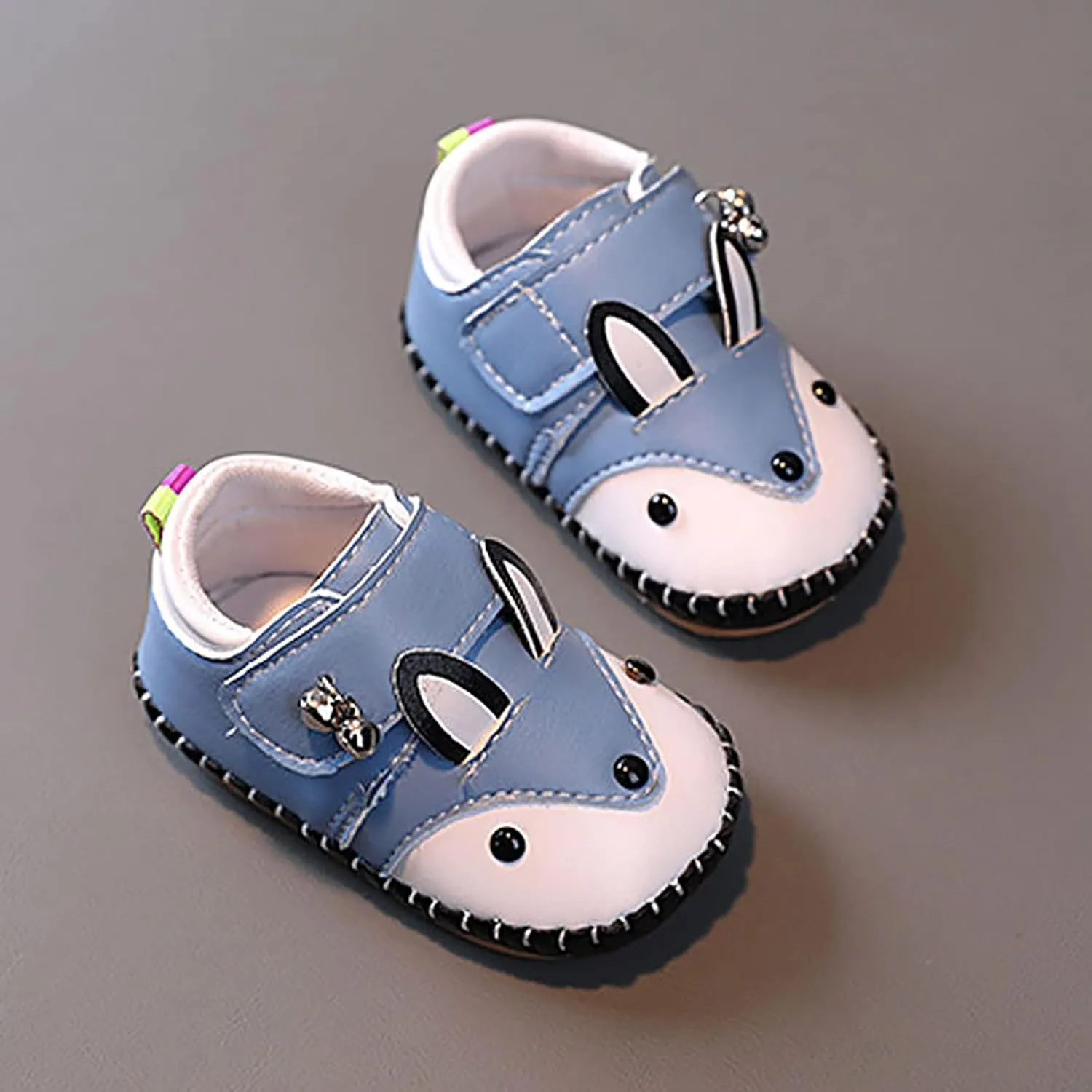 Cute artoon Baby Leather Prewalker Shoes Soft Sole occasins Infant Toddler Slip On First Jelly Flip Flops for Kids