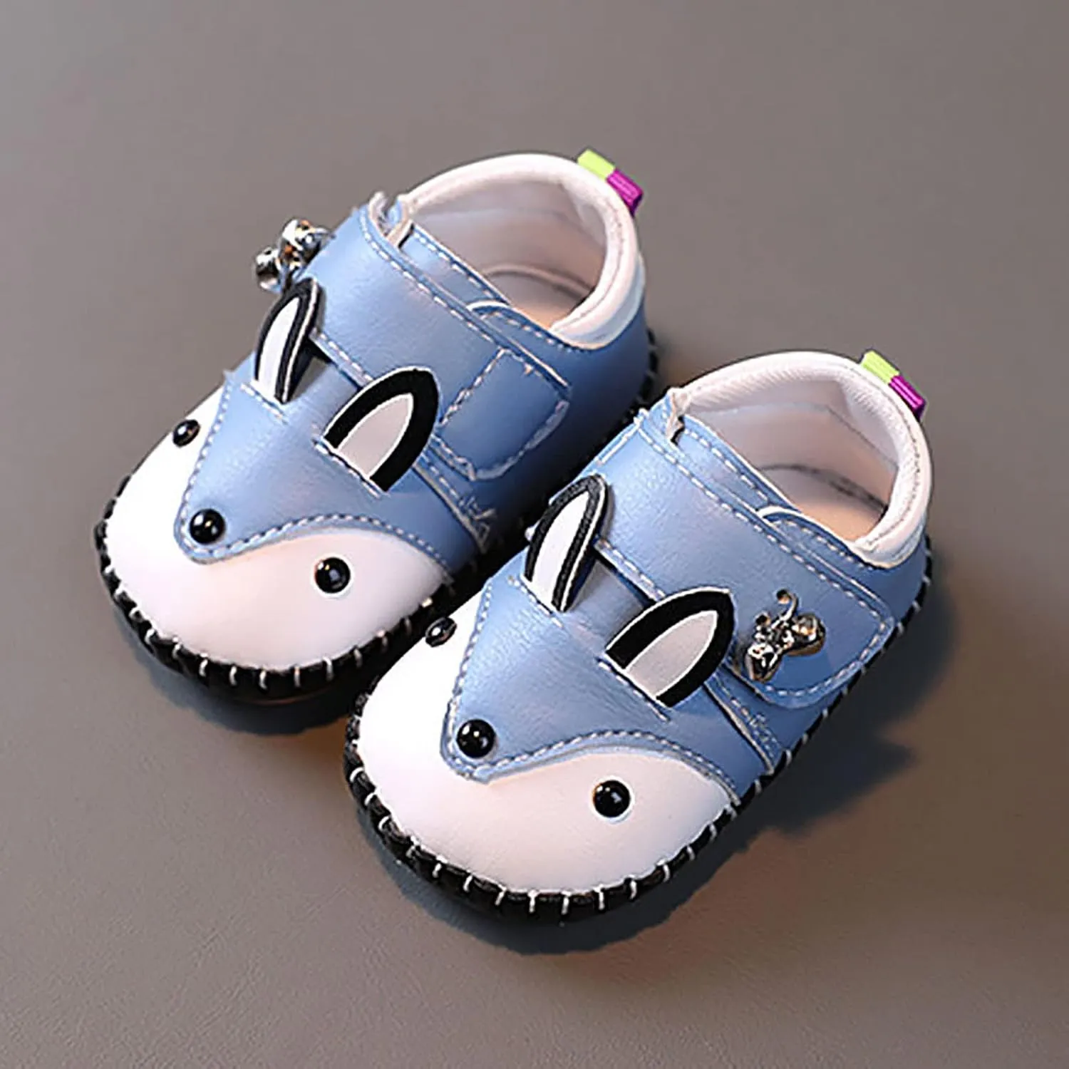 Cute artoon Baby Leather Prewalker Shoes Soft Sole occasins Infant Toddler Slip On First Jelly Flip Flops for Kids