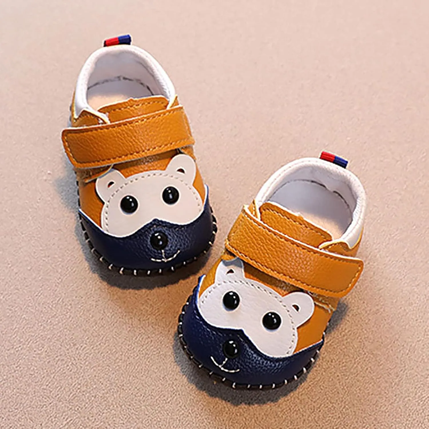 Cute artoon Baby Leather Prewalker Shoes Soft Sole occasins Infant Toddler Slip On First Jelly Flip Flops for Kids