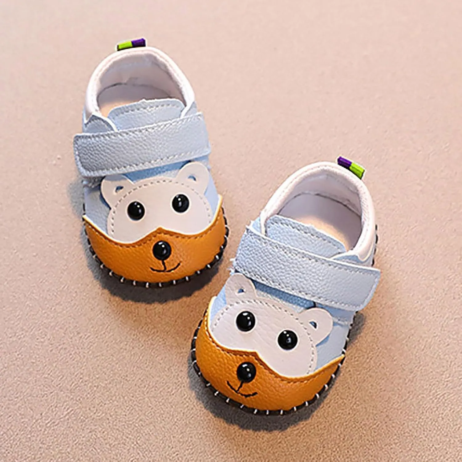 Cute artoon Baby Leather Prewalker Shoes Soft Sole occasins Infant Toddler Slip On First Jelly Flip Flops for Kids