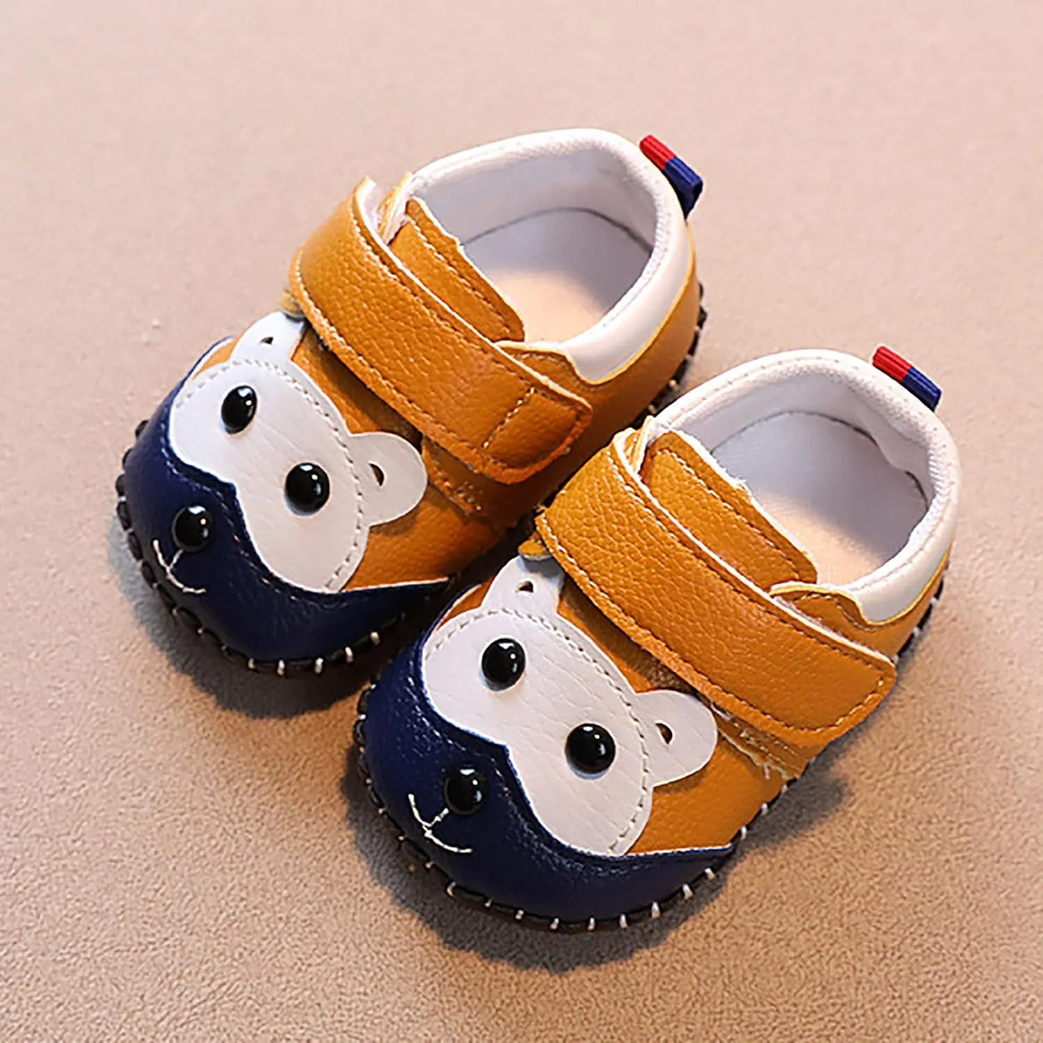 Cute artoon Baby Leather Prewalker Shoes Soft Sole occasins Infant Toddler Slip On First Jelly Flip Flops for Kids