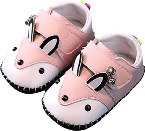 Cute artoon Baby Leather Prewalker Shoes Soft Sole occasins Infant Toddler Slip On First Walking Slippers