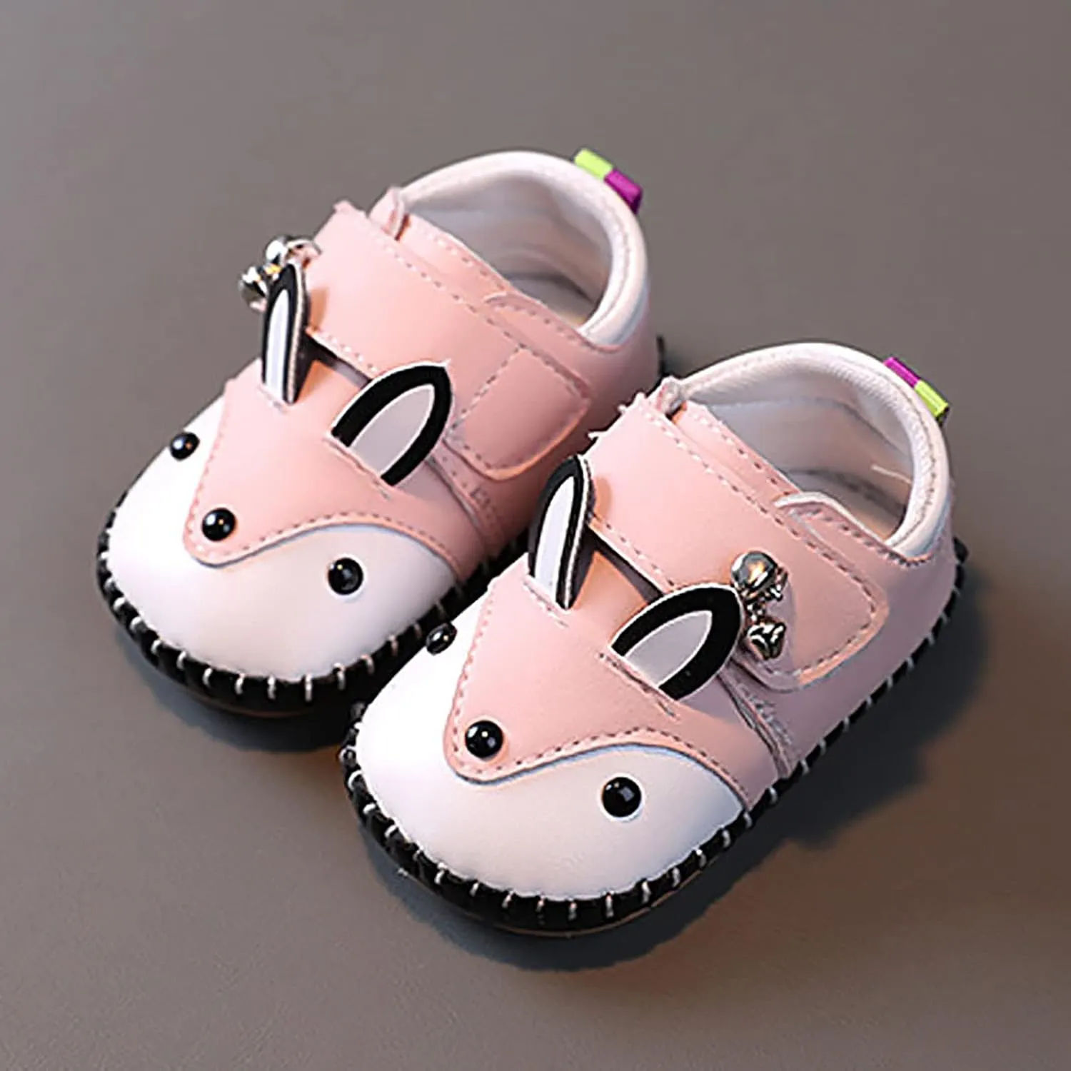 Cute artoon Baby Leather Prewalker Shoes Soft Sole occasins Infant Toddler Slip On First Walking Slippers