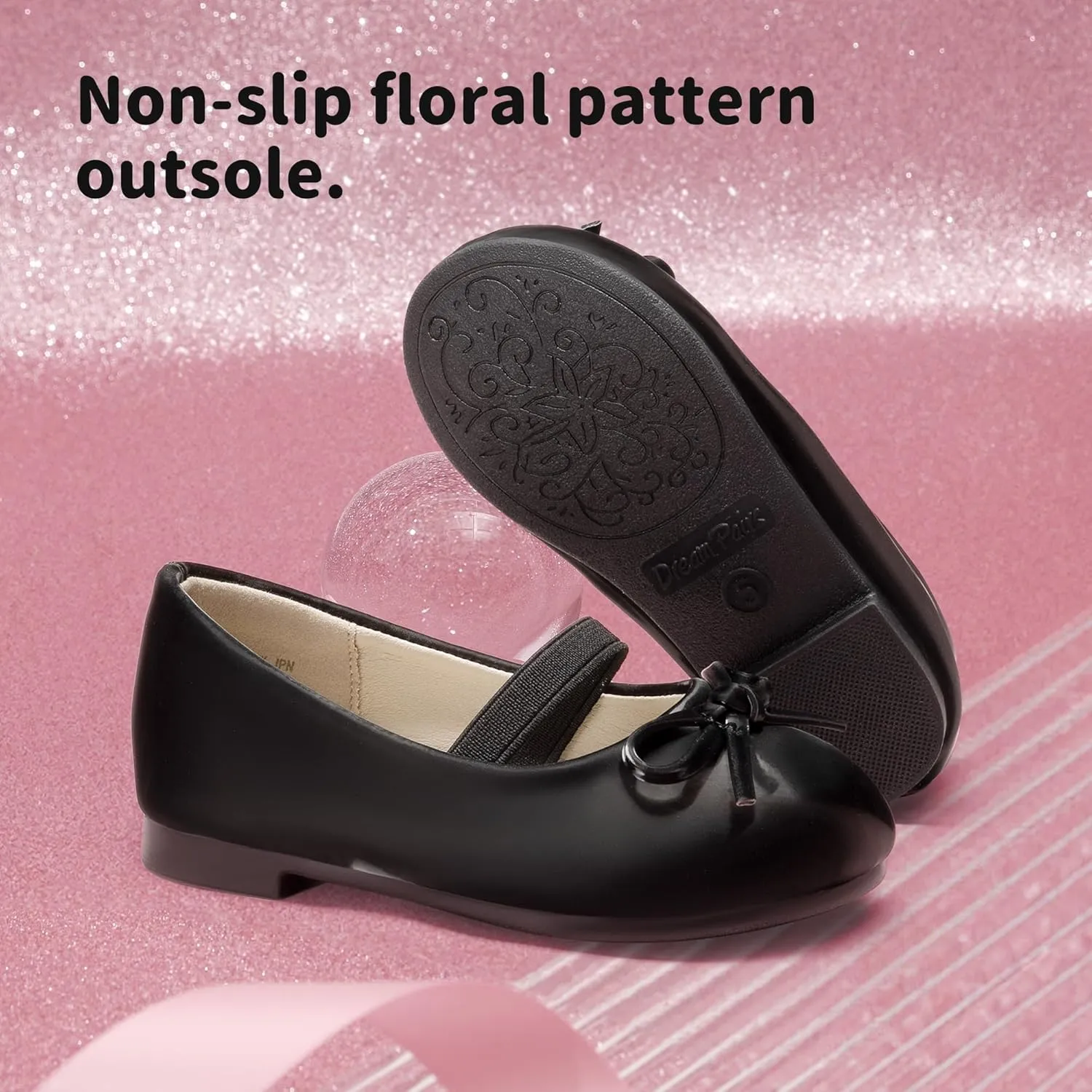 DREAM PAIRS Toddler Girls Dress Shoes Party Wedding Flower Girl Ballet Flats