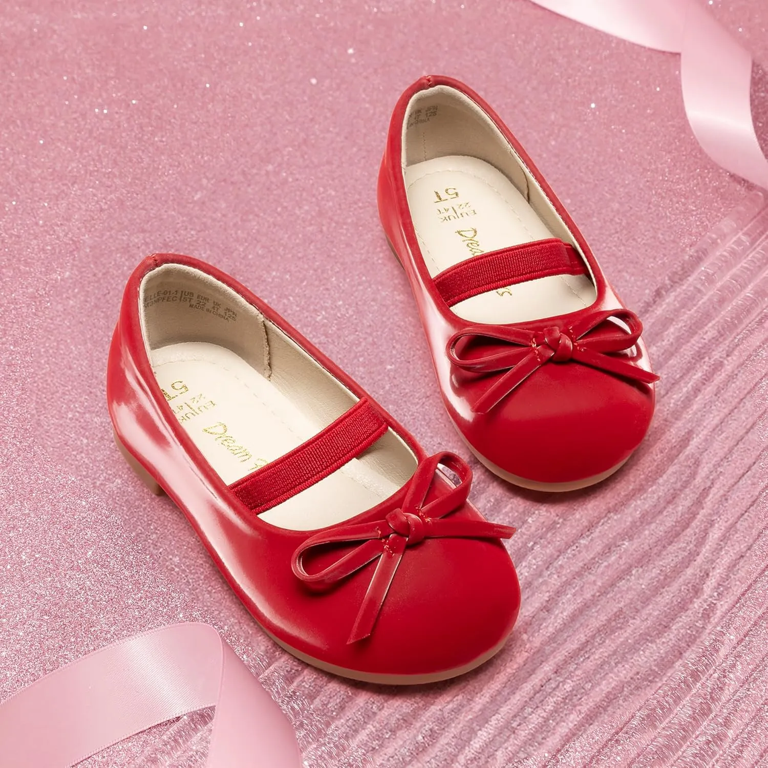 DREAM PAIRS Toddler Girls Dress Shoes Party Wedding Flower Girl Ballet Flats