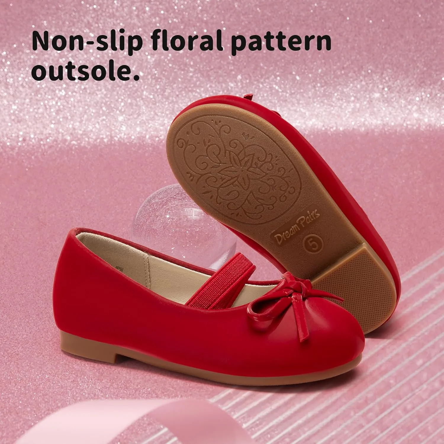 DREAM PAIRS Toddler Girls Dress Shoes Party Wedding Flower Girl Ballet Flats