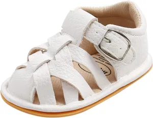 EnJoCho Baby Boys Girls Sandals Soft Non-Slip Rubber Sole Summer Flat Walking Shoes Toddler Flats First Walkers Crib Shoe