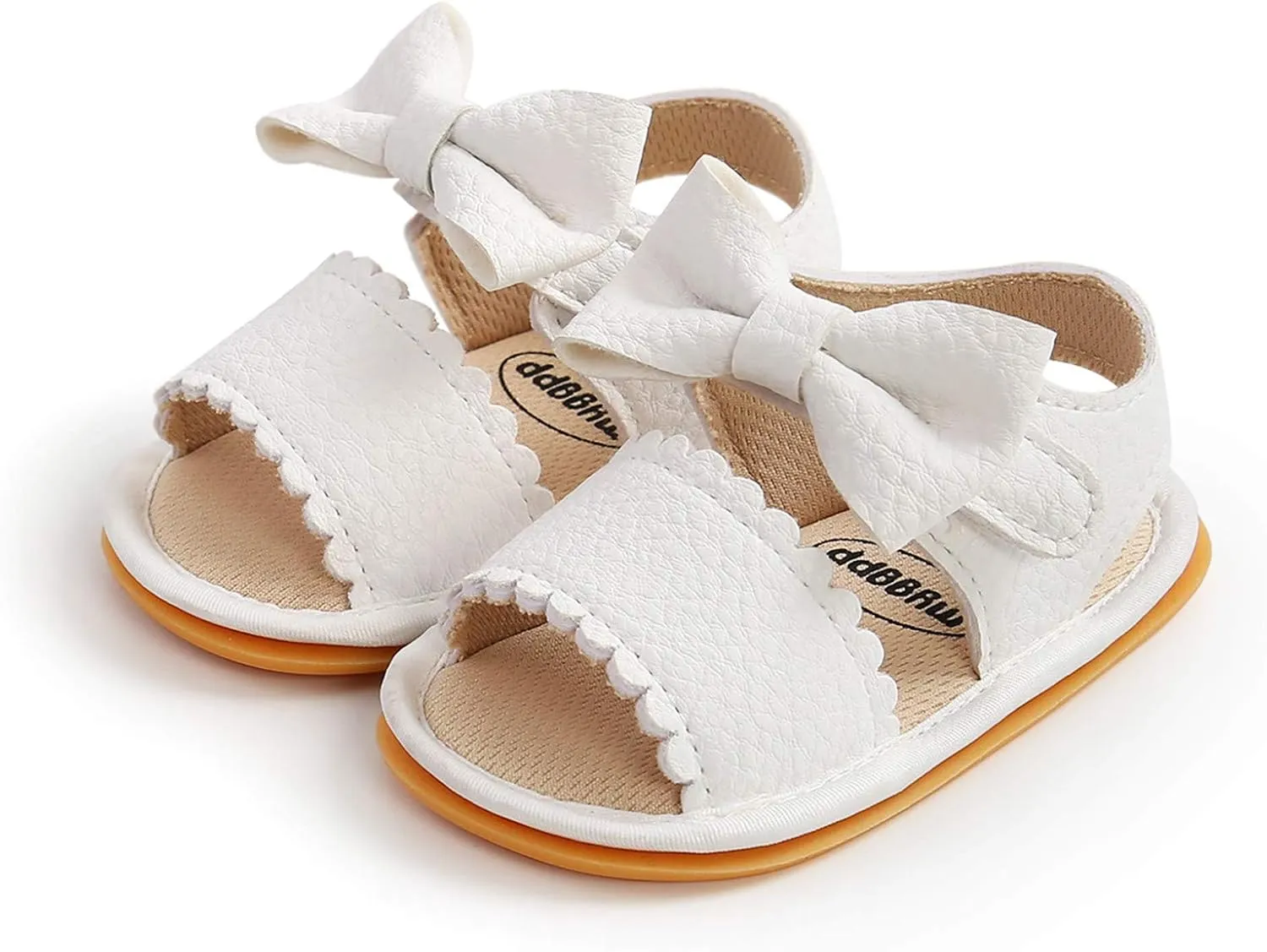 EnJoCho Baby Girl Boy Beach Sandals Soft Rubber Sole Anti-Slip Summer Bowknot Shoes Toddler Flats First Walkers Crib Shoe