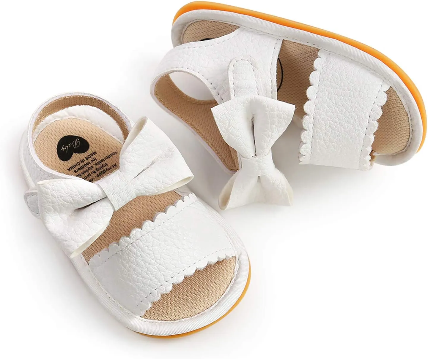 EnJoCho Baby Girl Boy Beach Sandals Soft Rubber Sole Anti-Slip Summer Bowknot Shoes Toddler Flats First Walkers Crib Shoe