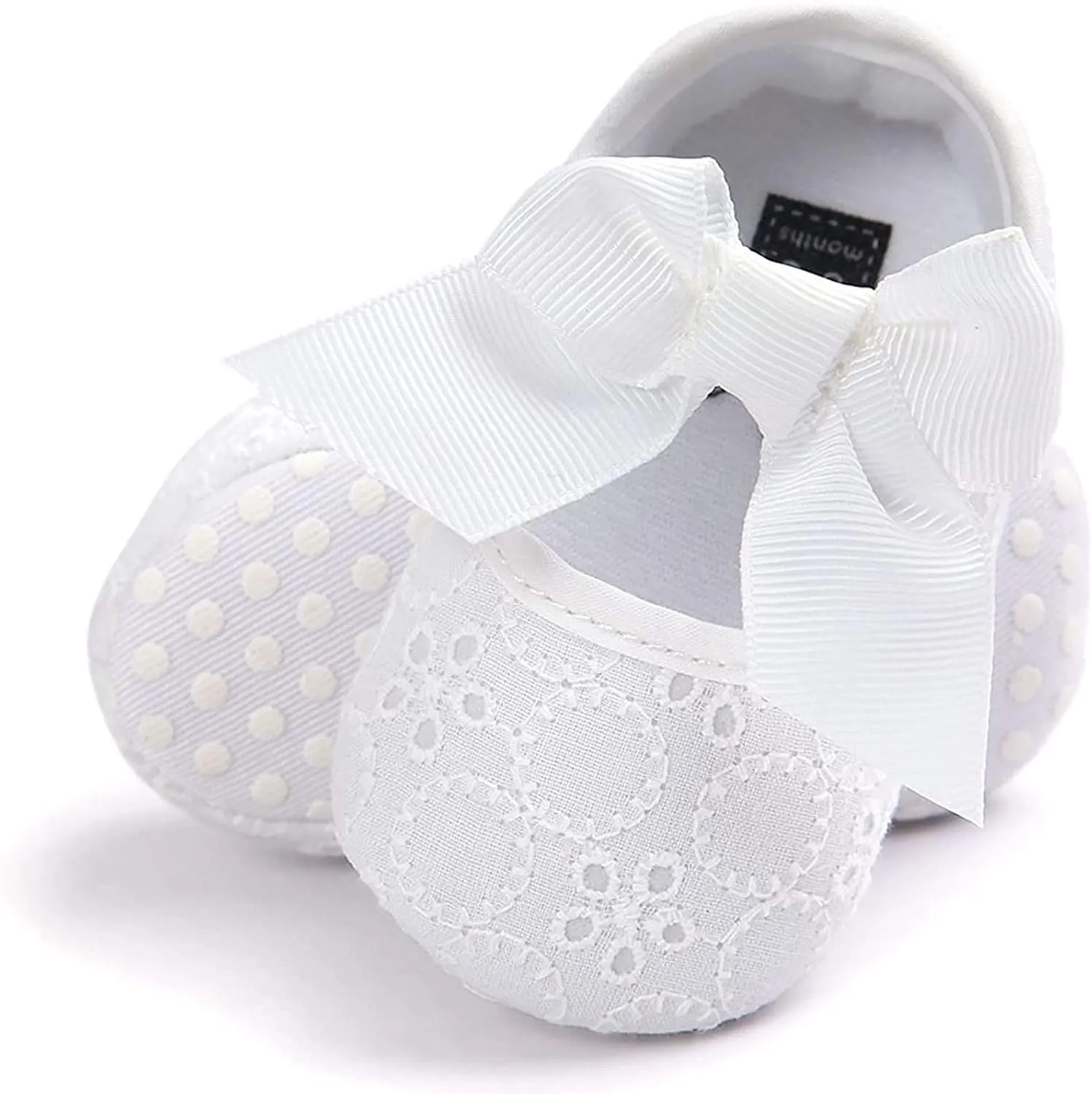 EnJoCho Baby Girl Fashion Embroidered Shoes Soft Sole Toddler Shoes Bow Princess Shoes Infant Crib Shoes for First Walkers