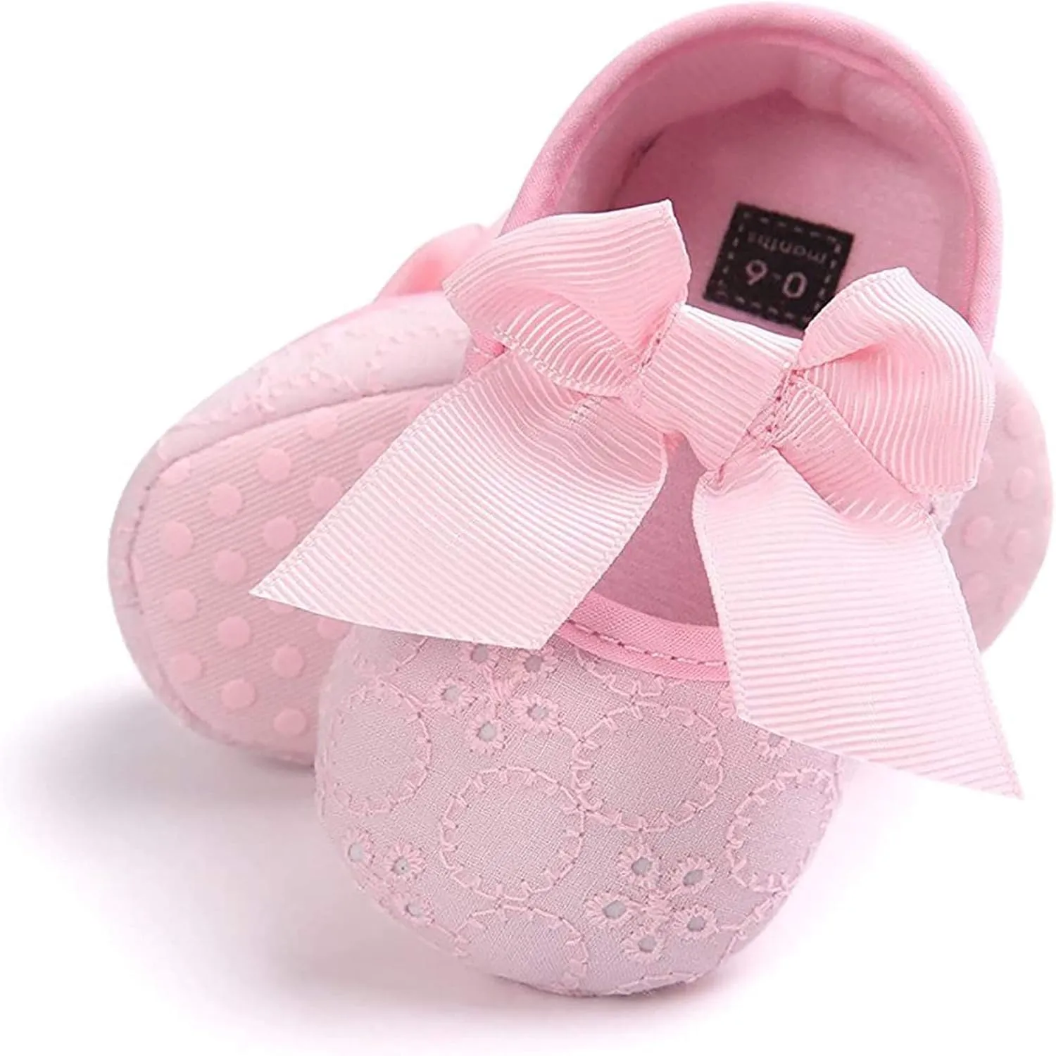 EnJoCho Baby Girl Fashion Embroidered Shoes Soft Sole Toddler Shoes Bow Princess Shoes Infant Crib Shoes for First Walkers