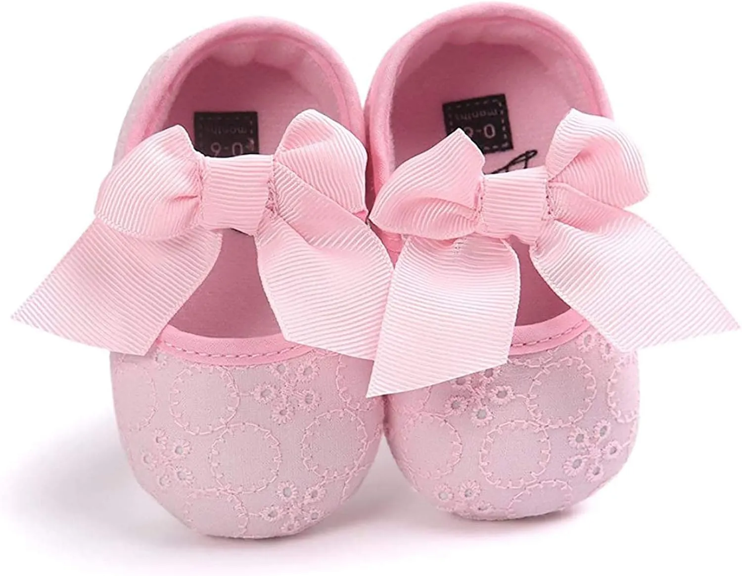 EnJoCho Baby Girl Fashion Embroidered Shoes Soft Sole Toddler Shoes Bow Princess Shoes Infant Crib Shoes for First Walkers