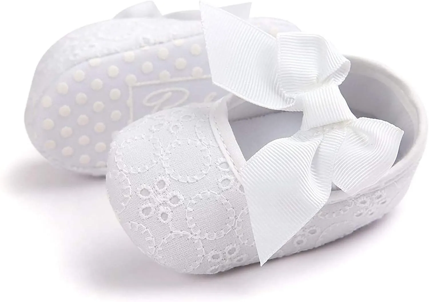 EnJoCho Baby Girl Fashion Embroidered Shoes Soft Sole Toddler Shoes Bow Princess Shoes Infant Crib Shoes for First Walkers