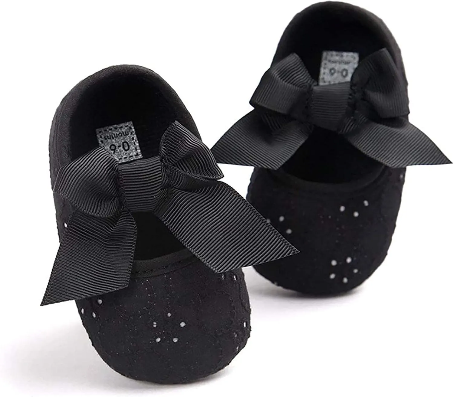 EnJoCho Baby Girl Fashion Embroidered Shoes Soft Sole Toddler Shoes Bow Princess Shoes Infant Crib Shoes for First Walkers