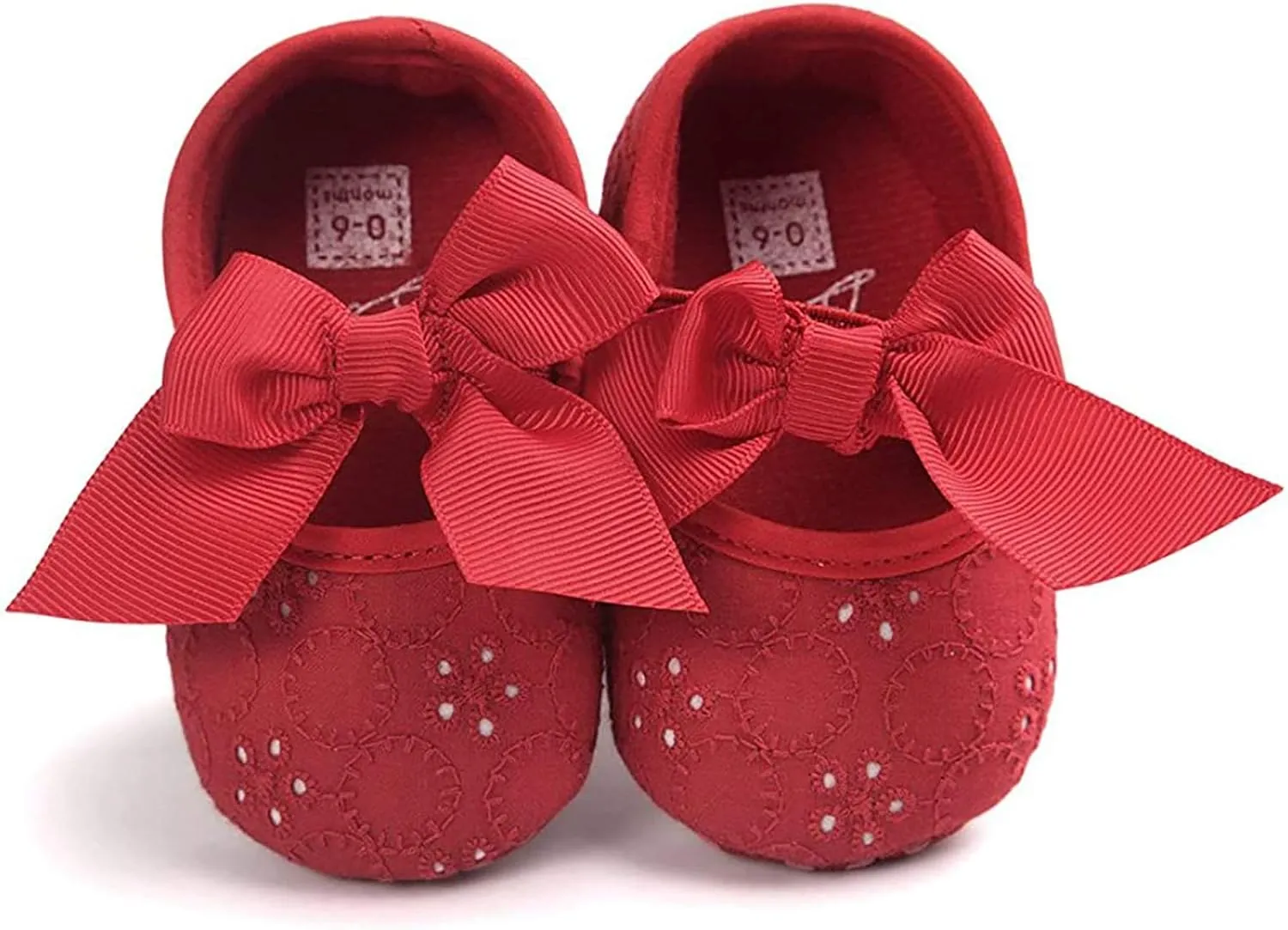 EnJoCho Baby Girl Fashion Embroidered Shoes Soft Sole Toddler Shoes Bow Princess Shoes Infant Crib Shoes for First Walkers
