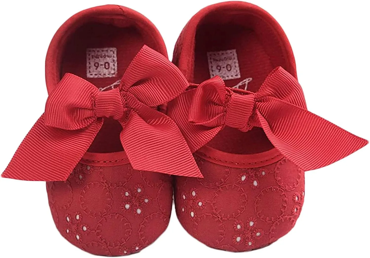 EnJoCho Baby Girl Fashion Embroidered Shoes Soft Sole Toddler Shoes Bow Princess Shoes Infant Crib Shoes for First Walkers